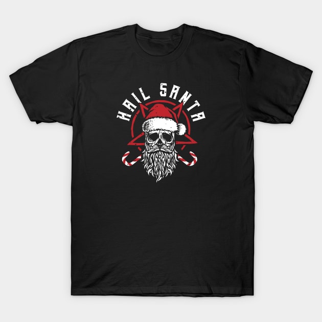 hail santa christmas satanic santa T-Shirt by A Comic Wizard